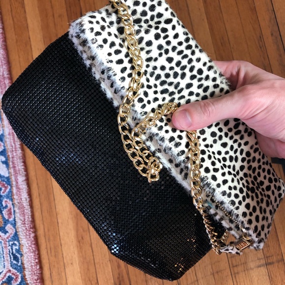 Whiting and Davis NWT mesh/cheetah evening bag - Picture 6 of 6